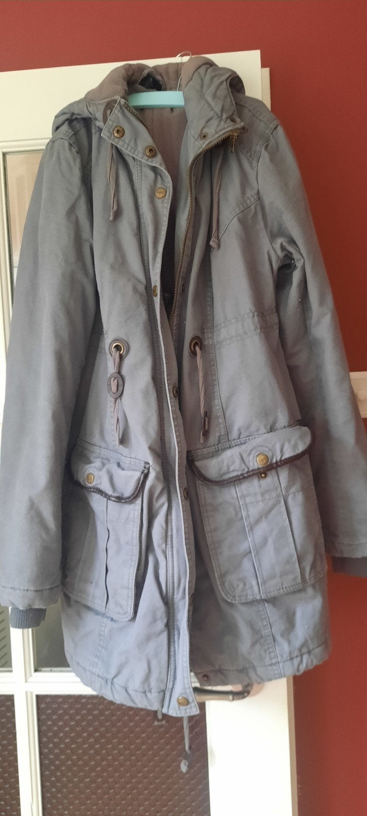 Winterjas met baby-inzetstuk, Maat 38/40 (M), Bonprix, Ophalen of Verzenden, Grijs