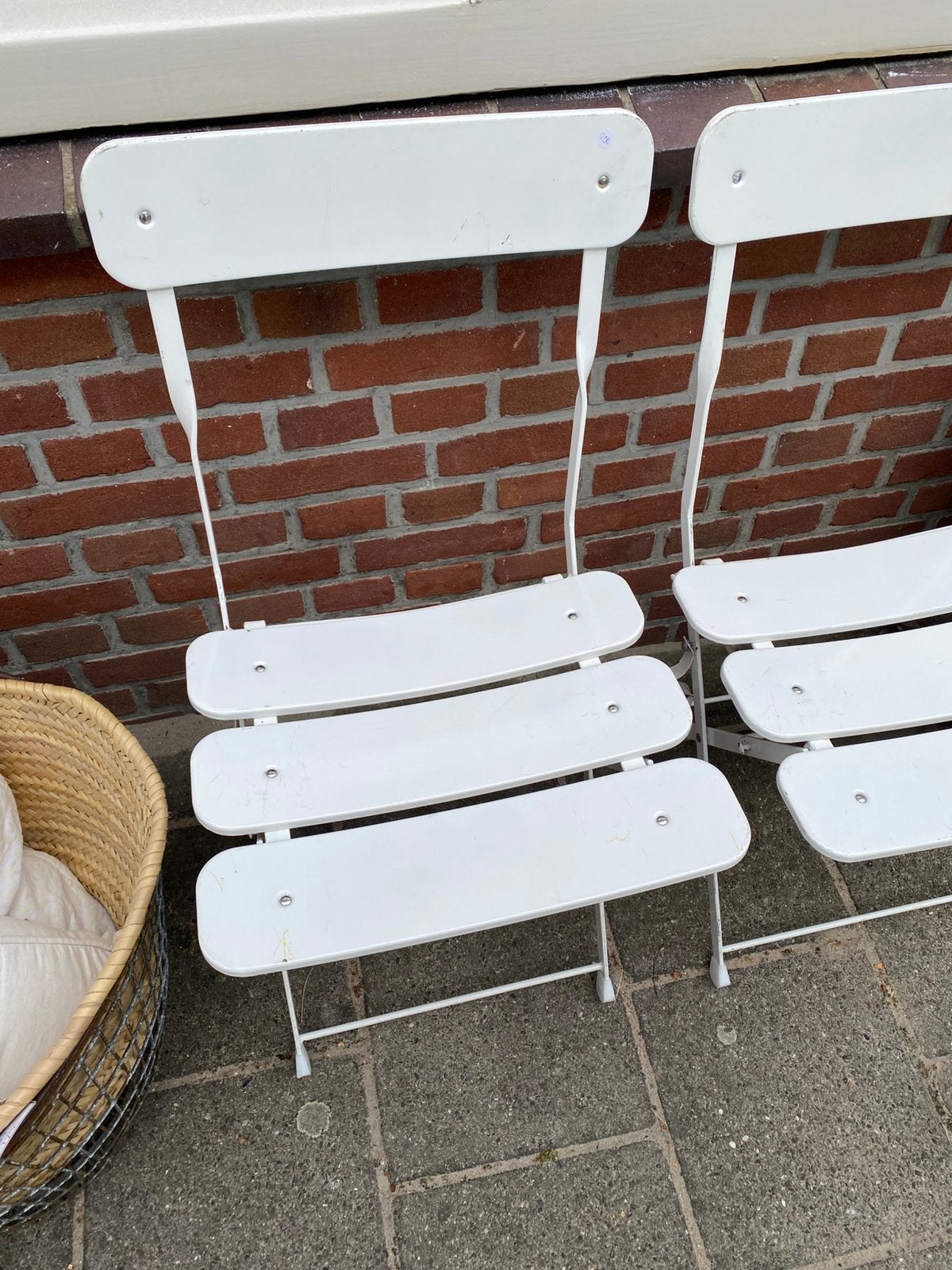 Leuke Witte Tuinstoeltjes, Klapstoelen, Klapstoel, Bistro, Ophalen
