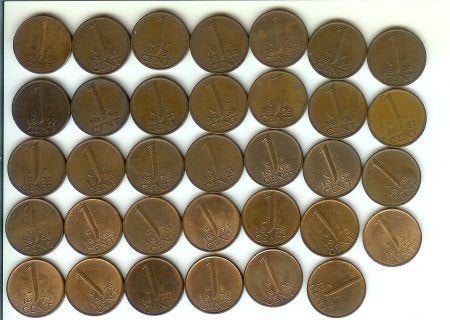Complete-serie-centen-1948-t-m-1980, Ophalen of Verzenden, Overige typen, Overige merken