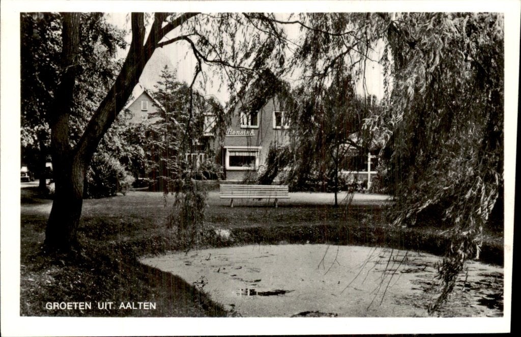 Aalten - Pensionboerderij Rensink - vijver, Ophalen of Verzenden, 1960 tot 1980, Ongelopen, Gelderland