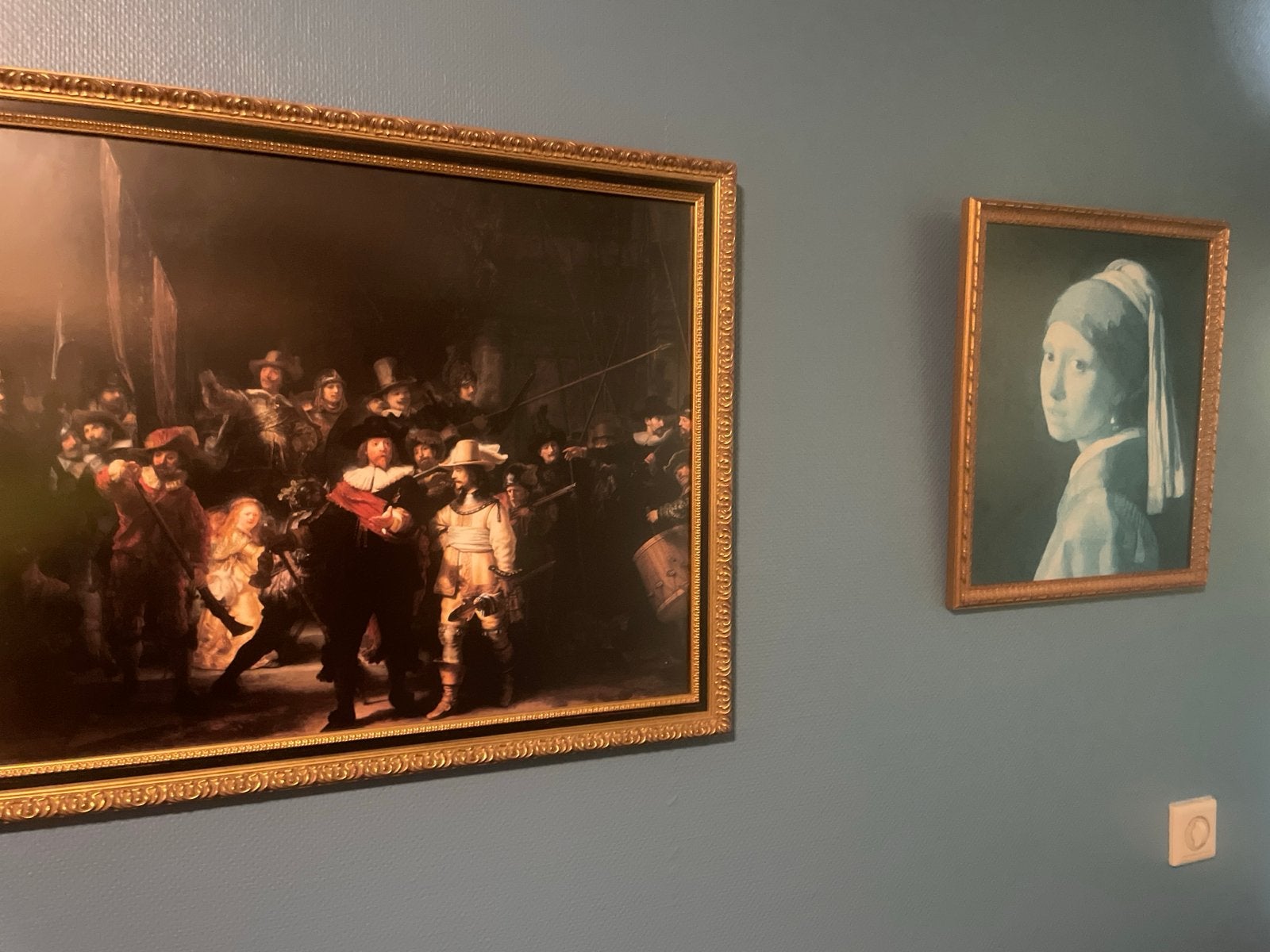 Reproductie De Nachtwacht - Kunsthandel Leiden, Doek, Portret of Personen, Ophalen of Verzenden, Klassiek