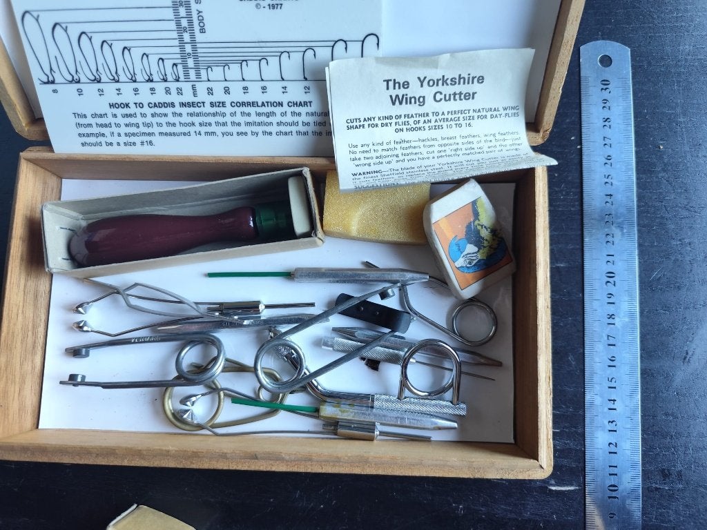 Vintage Vliegenbind Gereedschap, Yorkshire Wing Cutter 1970+, Ophalen of Verzenden, Zo goed als nieuw, Molen