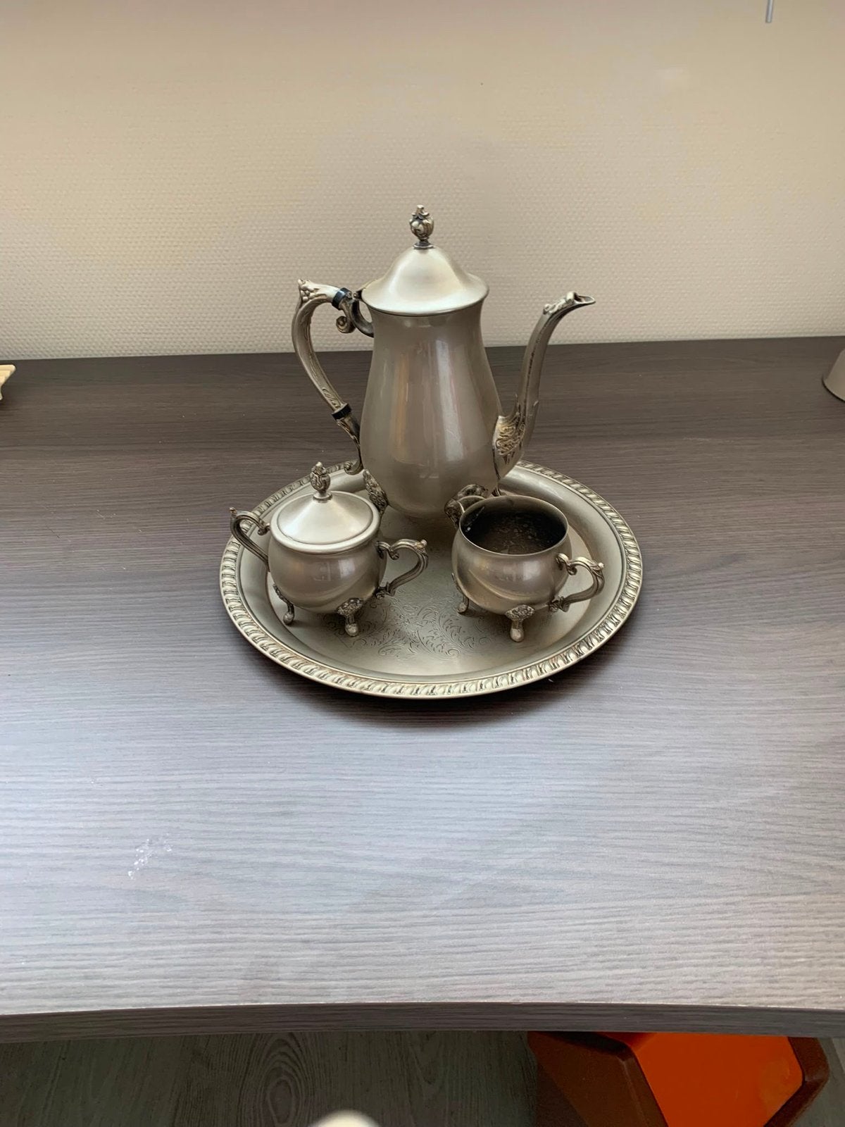 Leonar&silverplate theeservies - Echt zilver, Antiek en Kunst, Antiek | Goud en Zilver, Ophalen of Verzenden, Zilver