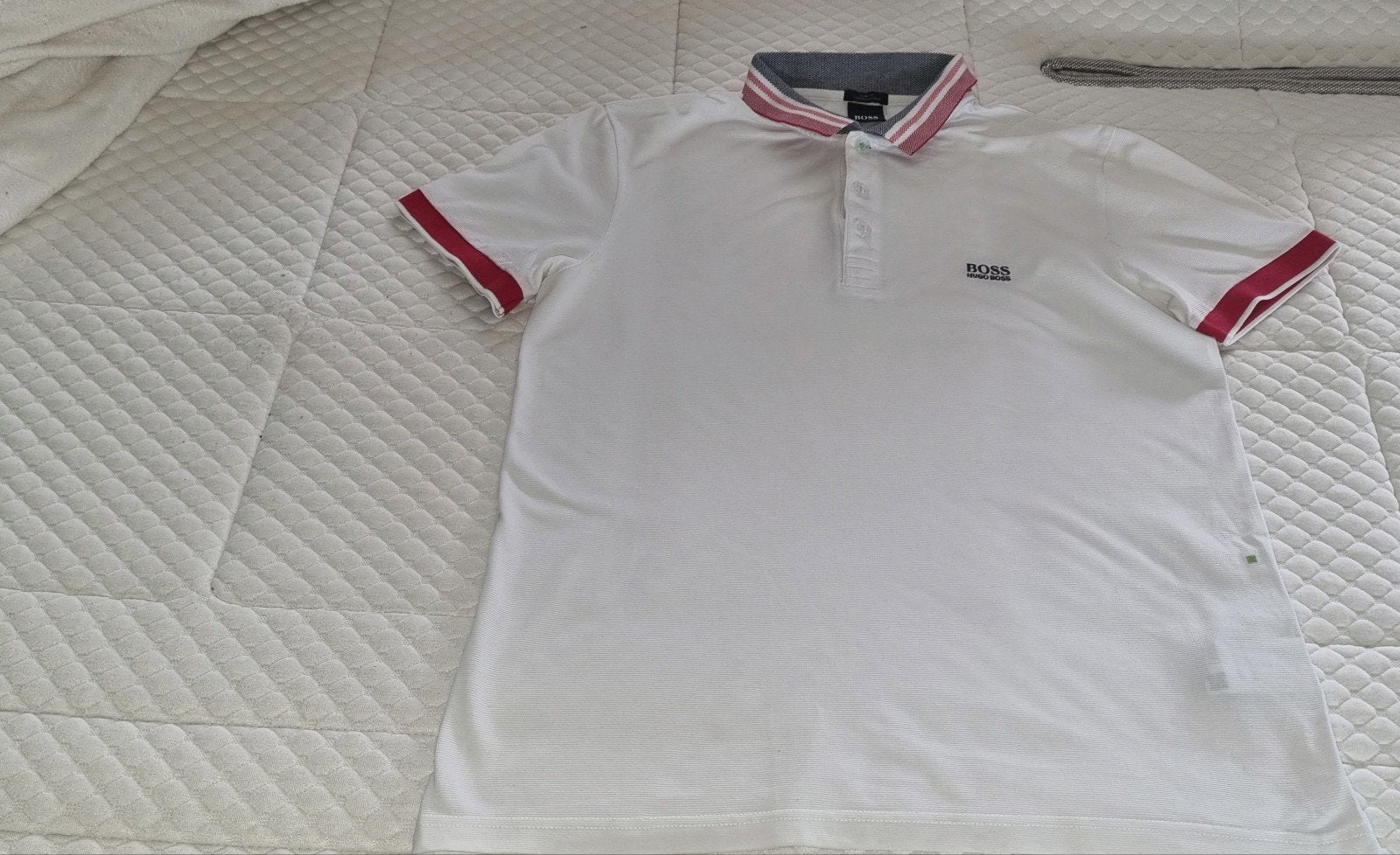 BOSS Hugo Boss Slim Fit Polo - Maat L, Maat 52/54 (L), Wit, Ophalen of Verzenden, Zo goed als nieuw