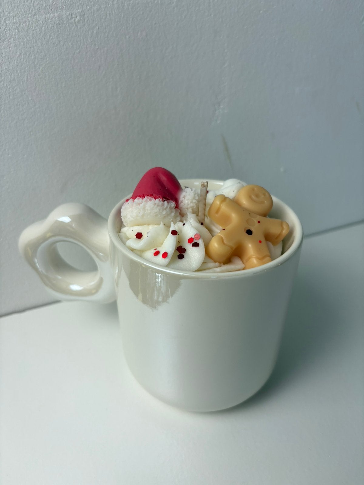 Kerst kaars in mok, Ophalen of Verzenden, Kaars