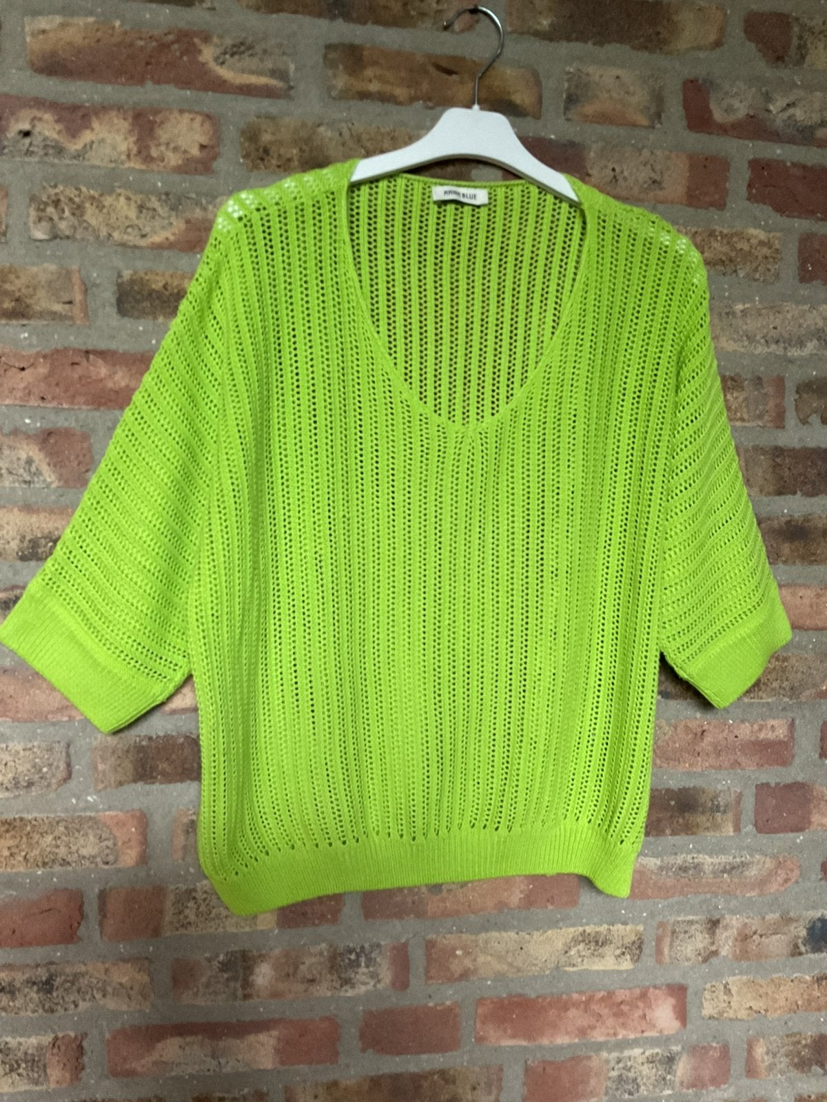 Anna Blue! Prachtige zomer trui als nieuw! fel groen xxl 46, Ophalen of Verzenden, Zo goed als nieuw, Maat 46/48 (XL) of groter