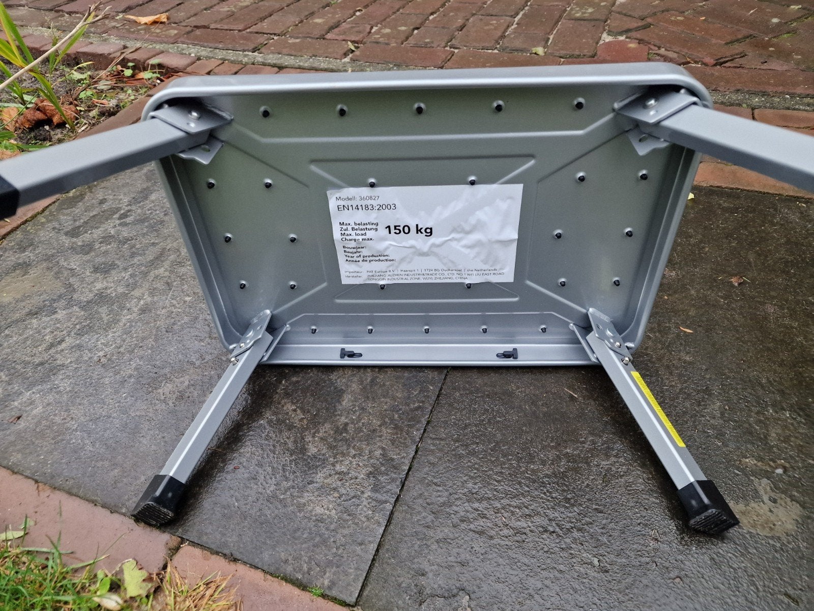 Nieuw inklapbaar opstapje metaal antislip 20 cm hoog, Caravans en Kamperen, Ophalen of Verzenden