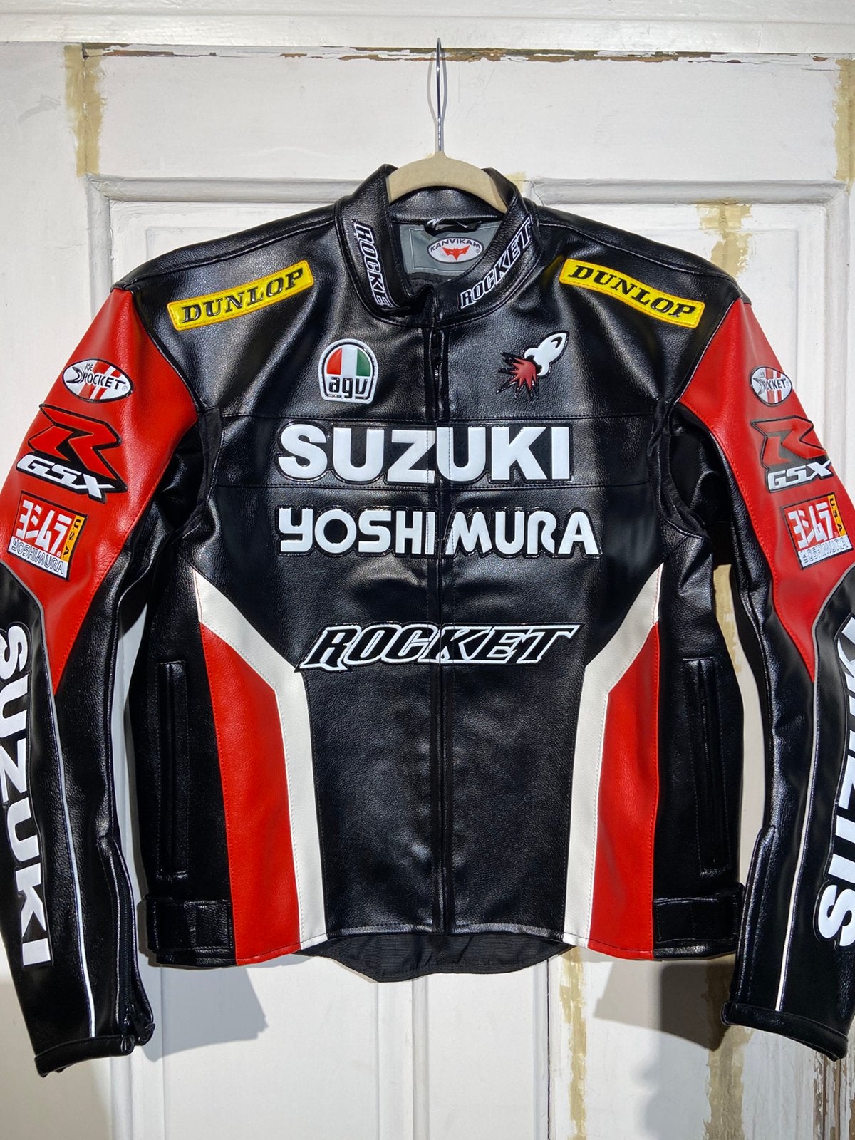 Suzuki Yoshimura-motorjas (maat XL) Vintage dark, Ophalen of Verzenden, Nieuw met kaartje, Dames, Jas | leer
