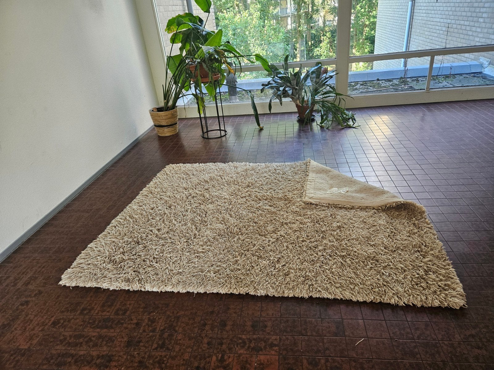 Brinker Carpet Vloerkleed - Beige/Crème, Ophalen, Shaggy, Crème, Gebruikt