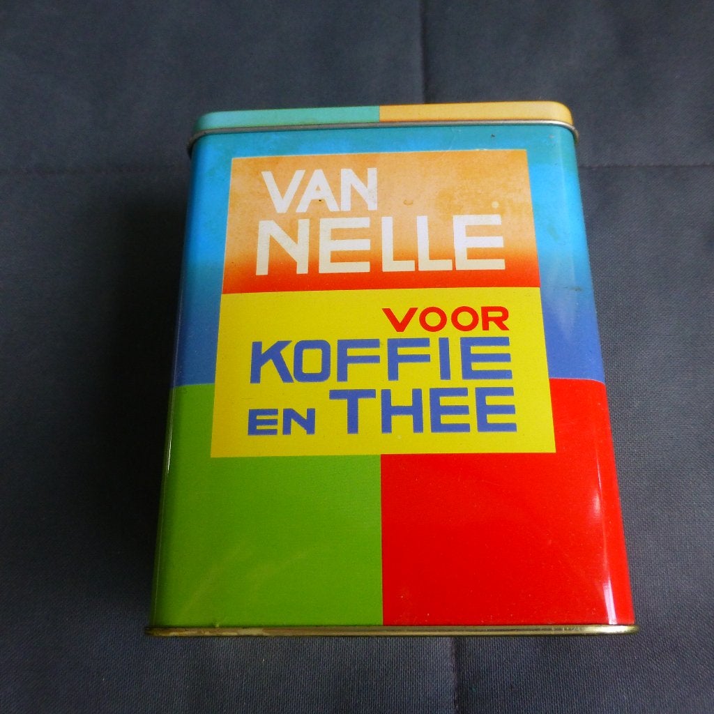 thee  of koffie blikken van Van Nelle, Verzamelen, Blikken, Ophalen of Verzenden, Zo goed als nieuw, Koffie, Van Nelle
