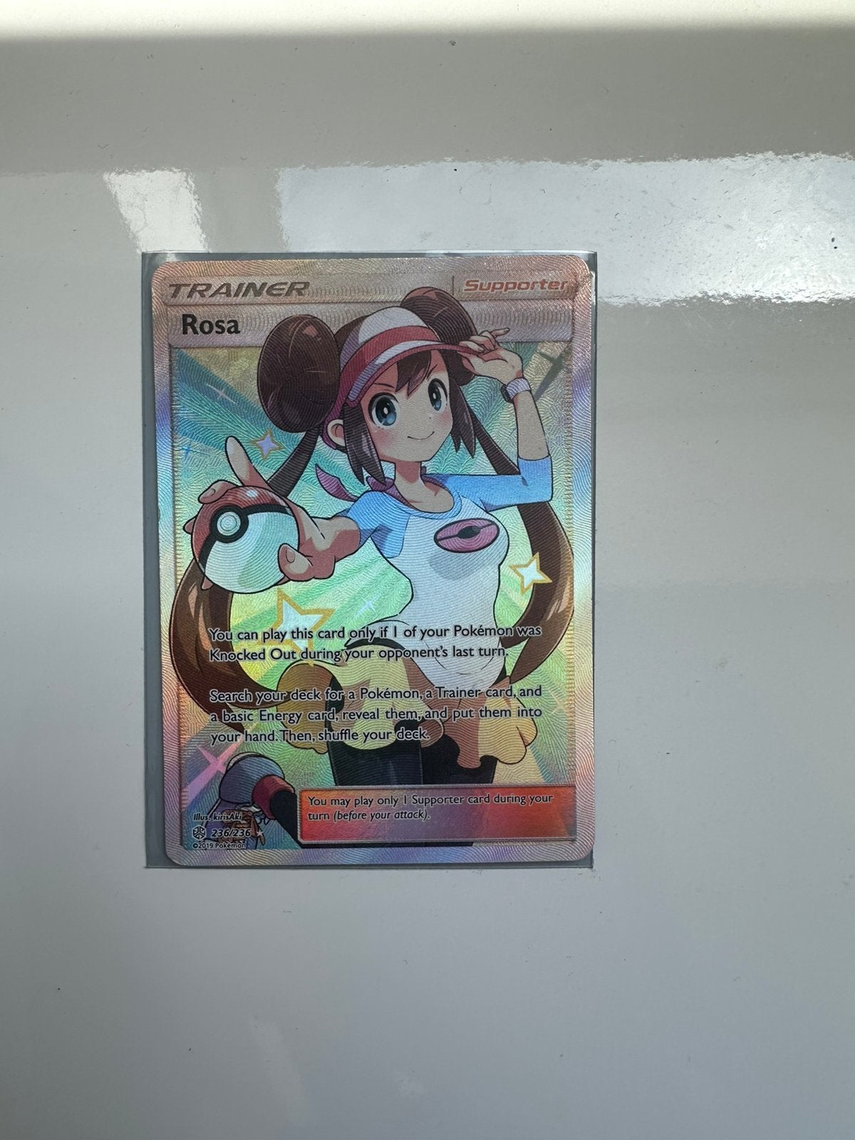 Pokémon Rosa Full Art Secret Rare 236/236 – Cosmic Eclipse, Ophalen of Verzenden, Zo goed als nieuw