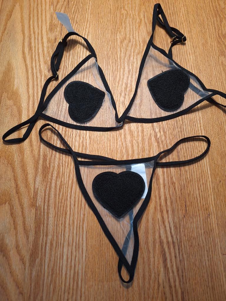 lingerie setje maat m, Verzenden, Zwart, Setje