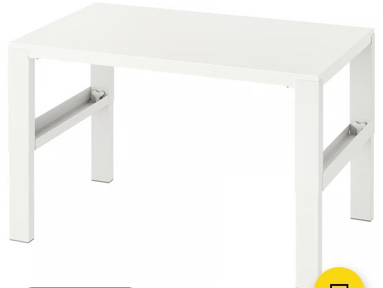 IKEA PÅHL Bureau, wit, 96x58 cm - Zo goed als nieuw, Ophalen, Zo goed als nieuw, Tafel(s)