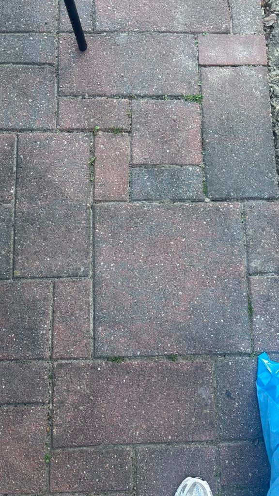 Tegels wildverband geel zand, Tuin en Terras, Tegels en Klinkers, Ophalen, Zo goed als nieuw, Beton, Terrastegels