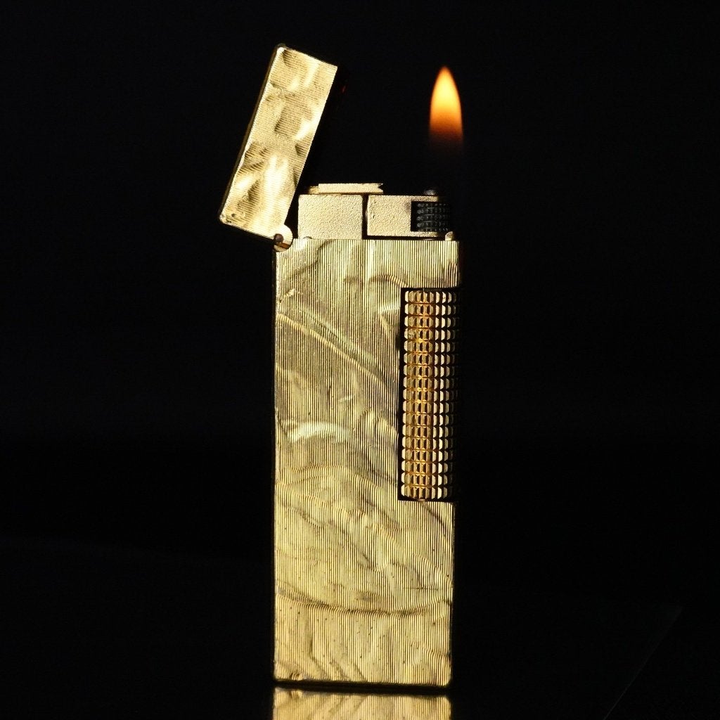 Dunhill Rollagas Lighter Silk Moire, Verzamelen, Ophalen of Verzenden, Gebruikt, Aansteker