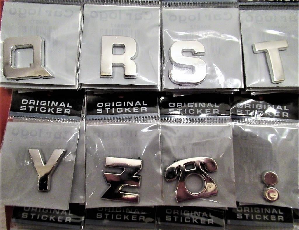 Chrome 3-D Letters en Cijfers voor alle doeleinden..Nieuw, Ophalen of Verzenden