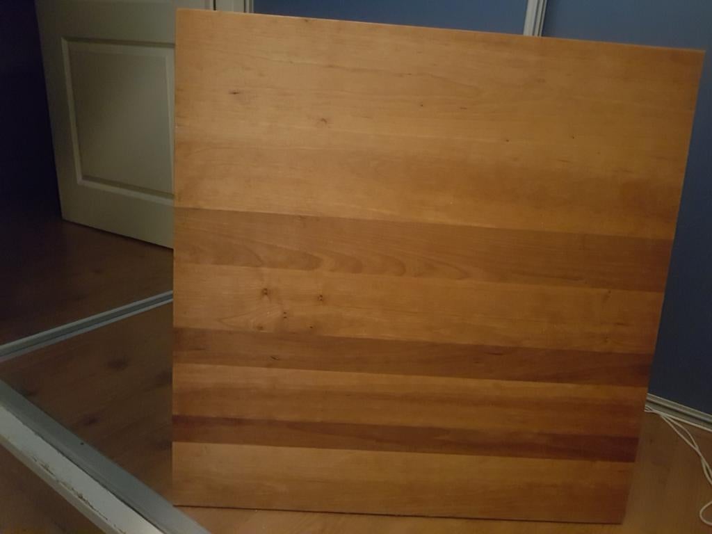 Kersen houten salontafel 80/80 cm, Minder dan 45 cm, Minder dan 55 cm, Gebruikt, Vierkant