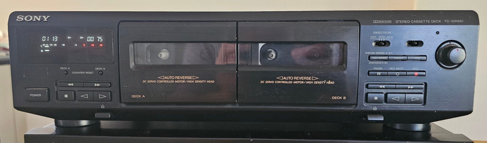 Sony TC-WR661 Stereo Cassettedeck - Dubbel en Auto-reverse, Ophalen, Dubbel, Sony, Auto-reverse