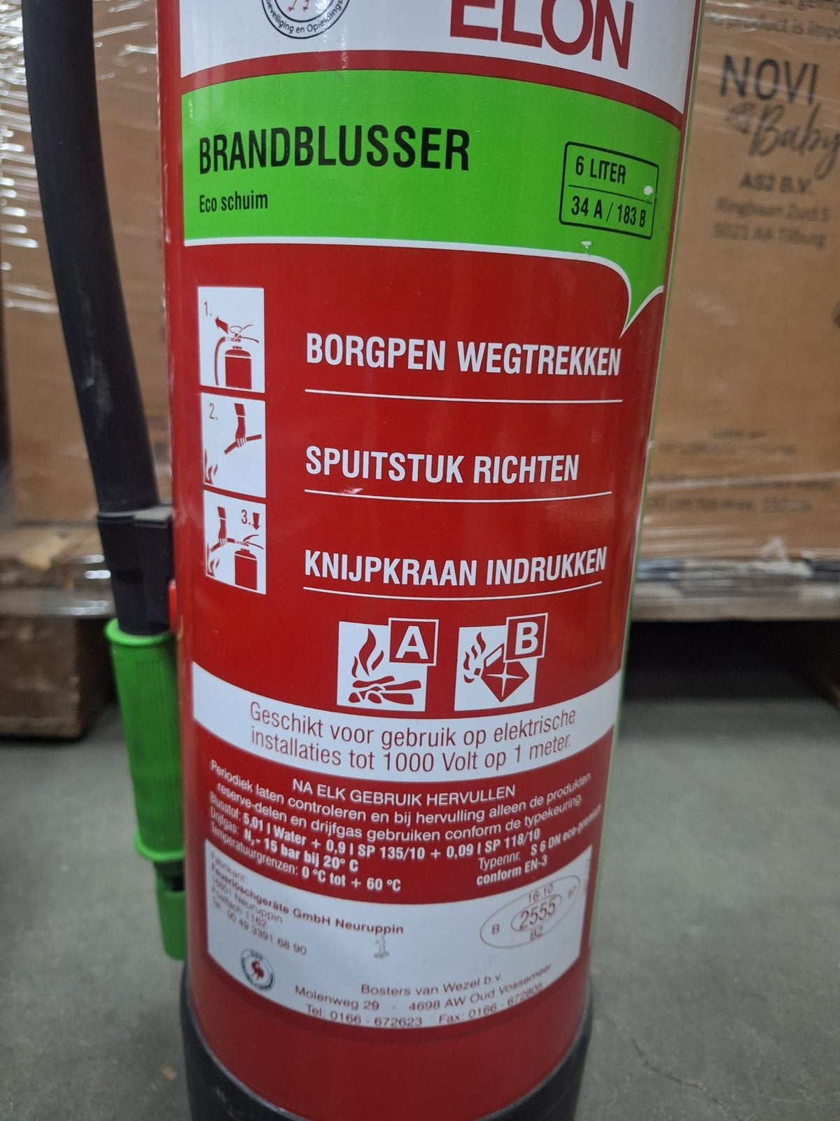 6x brandblusser keuring verlopen 03-2026, Ophalen, Gebruikt