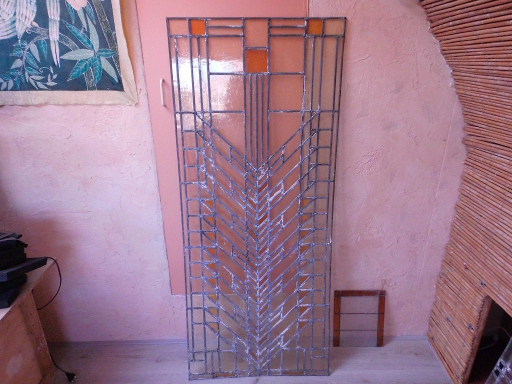 glas in lood 2 stuks, Ophalen, Minder dan 80 cm, Glas in lood, 120 tot 160 cm