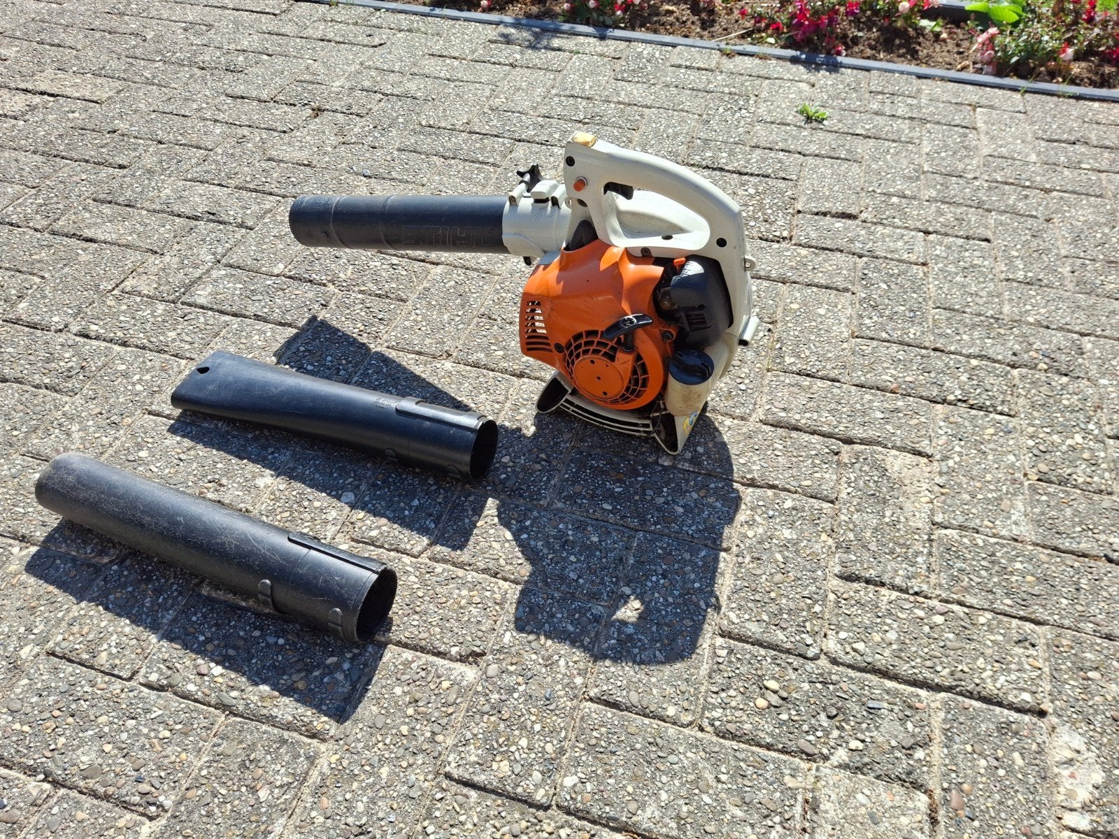 Stihl SH 55 Benzine Bladblazer, Ophalen, Gebruikt, Met opvangzak, Handgedragen