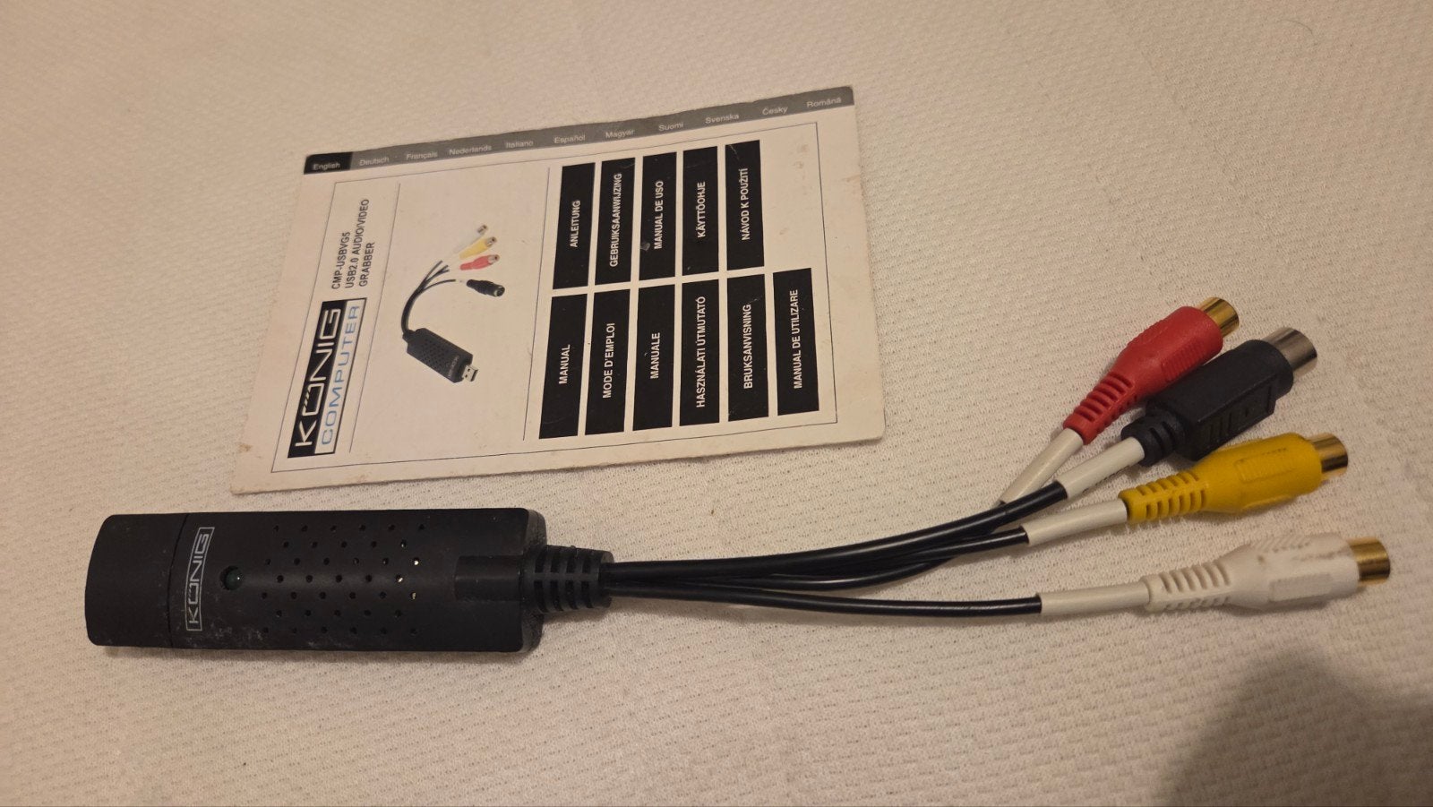 König Computer Video Grabber USB met RCA/S-Video ingangen, Ophalen of Verzenden, Gebruikt, Minder dan 2 meter, Overige kabels