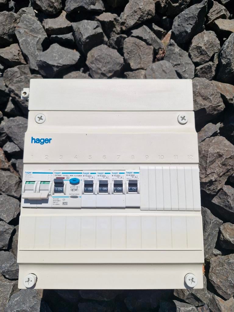 Hager enkelfase groepenkast, Doe-het-zelf en Verbouw, Elektra en Kabels, Ophalen of Verzenden, Overige typen
