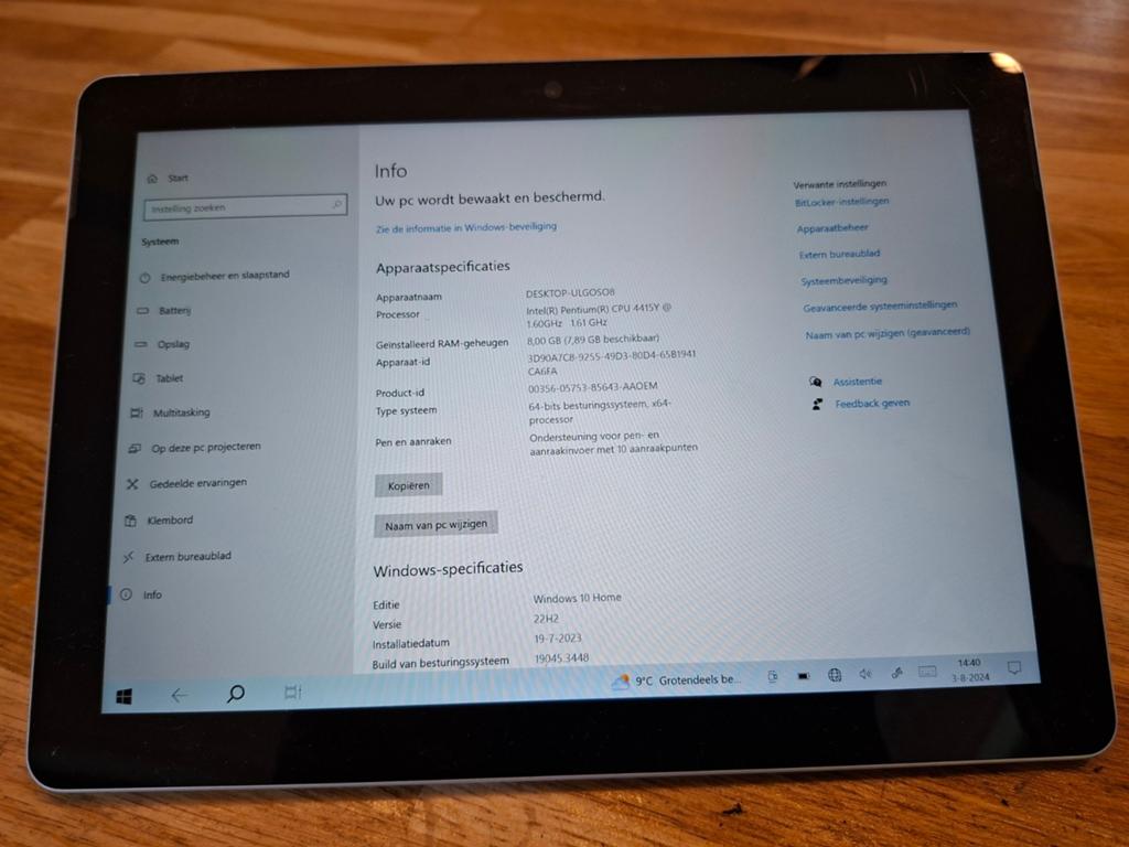 Microsoft Surface Go 1 - Zonder Toetsenbord, Computers en Software, Windows Tablets, Surface Go 1, 128 GB, Wi-Fi, Microsoft