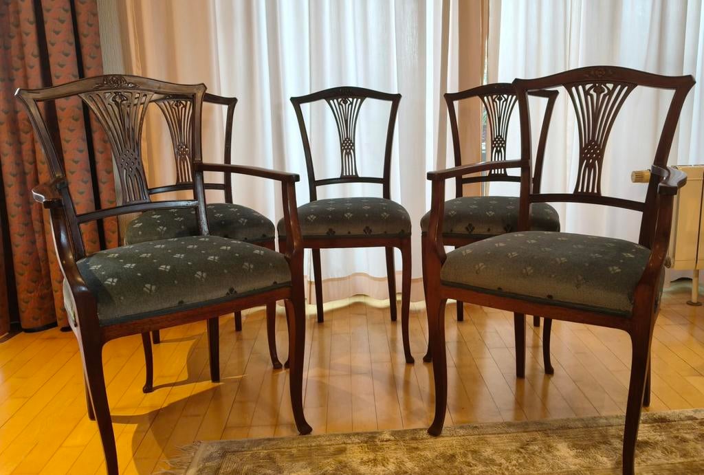 Antieke Mahoniehouten Edwardian stoelen. Ophalen Leuven (BE), Ophalen