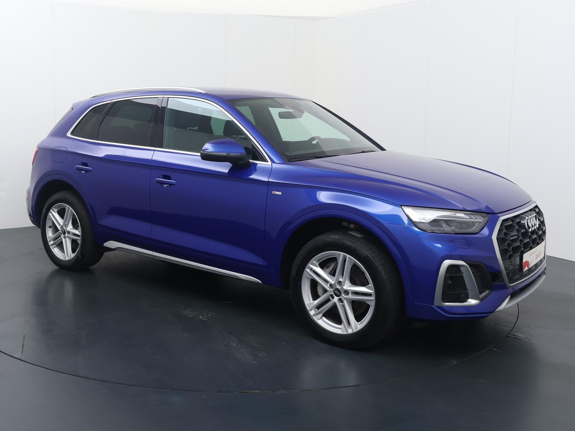 Audi Q5 50 TFSI e Advanced edition | 299 PK | SoH 87% | Matr, Auto's, Audi, Gebruikt, 4 cilinders, Blauw, Plug-in hybride