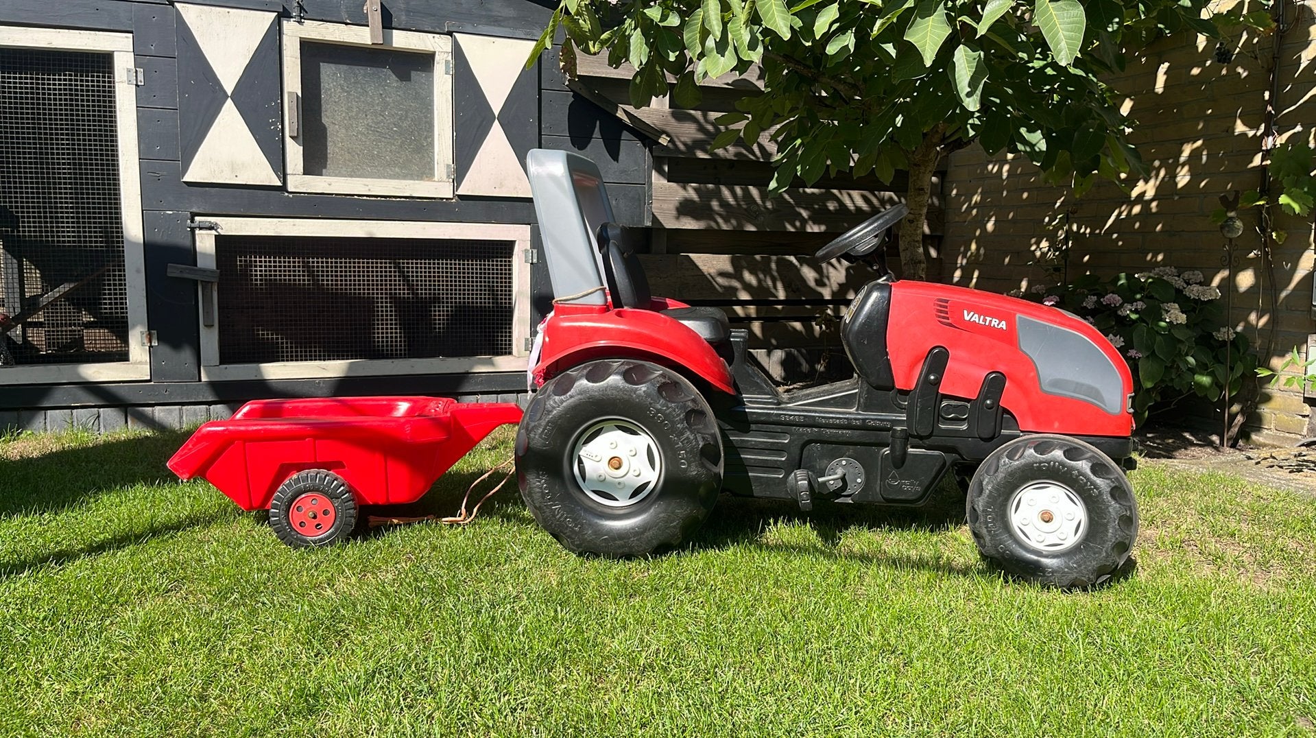 Rolly Toys Valtra Traptrekker met kar, Ophalen, Gebruikt, Overige merken, Met kar of aanhanger