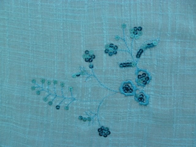 Stola/omslagdoek. Nieuw. Lichtblauw met glitters.  163x66cm, Ophalen of Verzenden, Nieuw, Maat 34 (XS) of kleiner, Sjaal