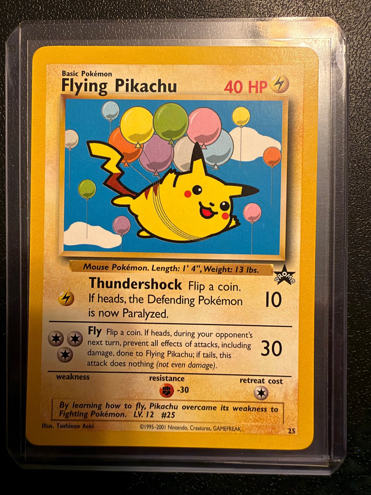 Flying Pikachu 1995 Pokémon Kaart - Zeer Goede Staat, Hobby en Vrije tijd, Ophalen of Verzenden, Zo goed als nieuw, Losse kaart
