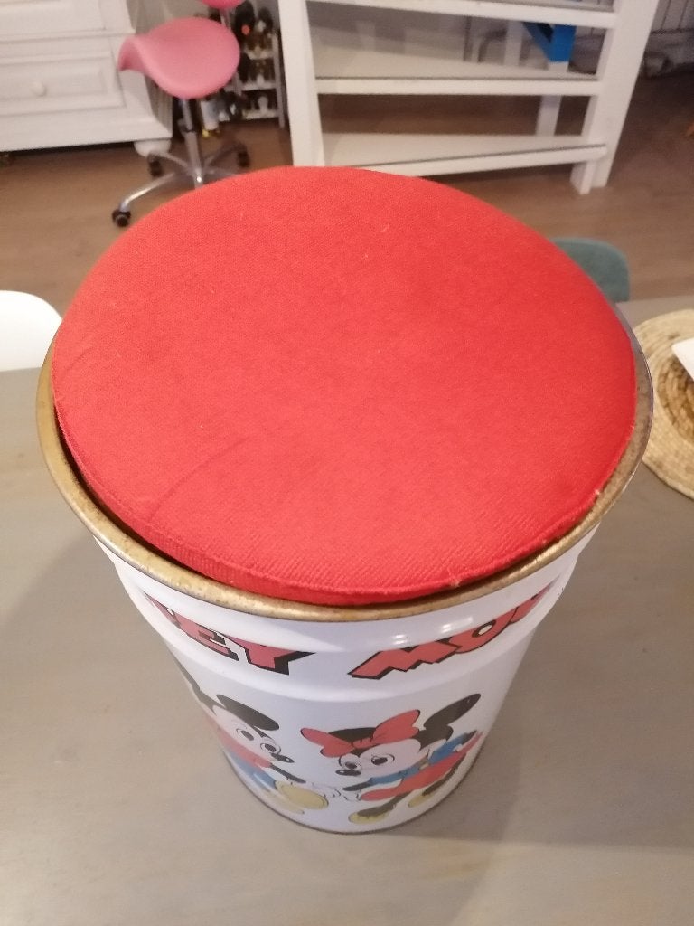 Mickey & Mini Mouse opbergton + kruk, Ophalen of Verzenden, Mickey Mouse, Gebruikt, Overige typen
