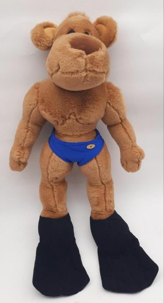 Ikea knuffel Hond met zwembroek + zwemvliezen ca. 40cm, IKEA, Zo goed als nieuw, Middelgroot (20 tot 80 cm), Hond