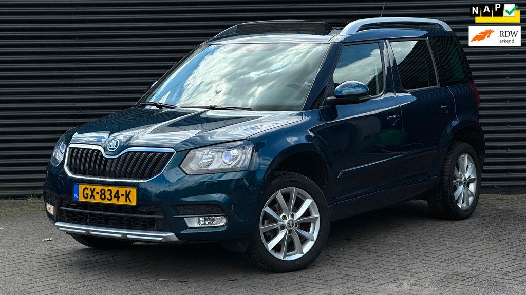 Skoda Yeti 1.4 TSI Style | panoramadak | xenon | Trekhaak |, Auto's, Skoda, 4 cilinders, Blauw, Origineel Nederlands, 690 kg