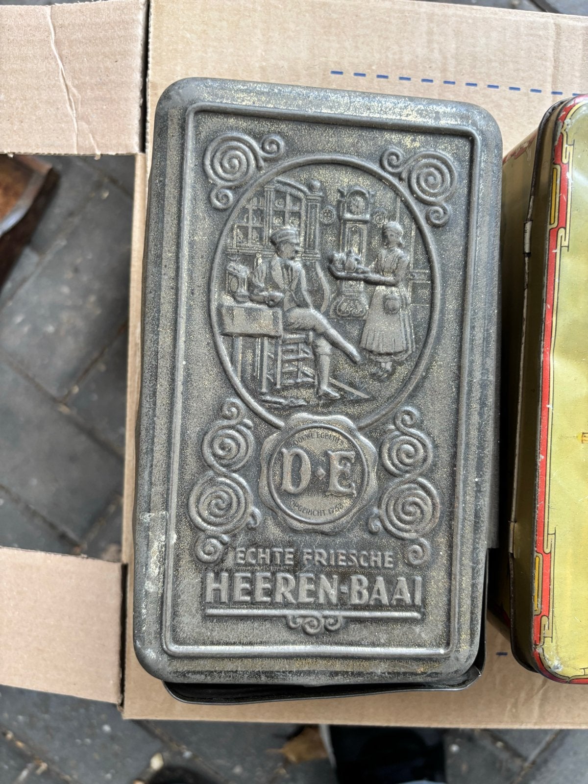 Vintage blikken trommels - Douwe Egberts, Pickwick, Verkade, Verzamelen, Ophalen of Verzenden, Gebruikt, Overige, Overige merken