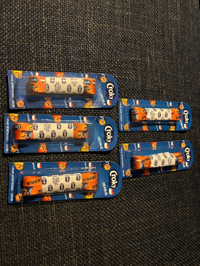 Croky oranje sportveters 120cm nieuw veters, Ophalen, Nieuw, Gebruiksvoorwerp