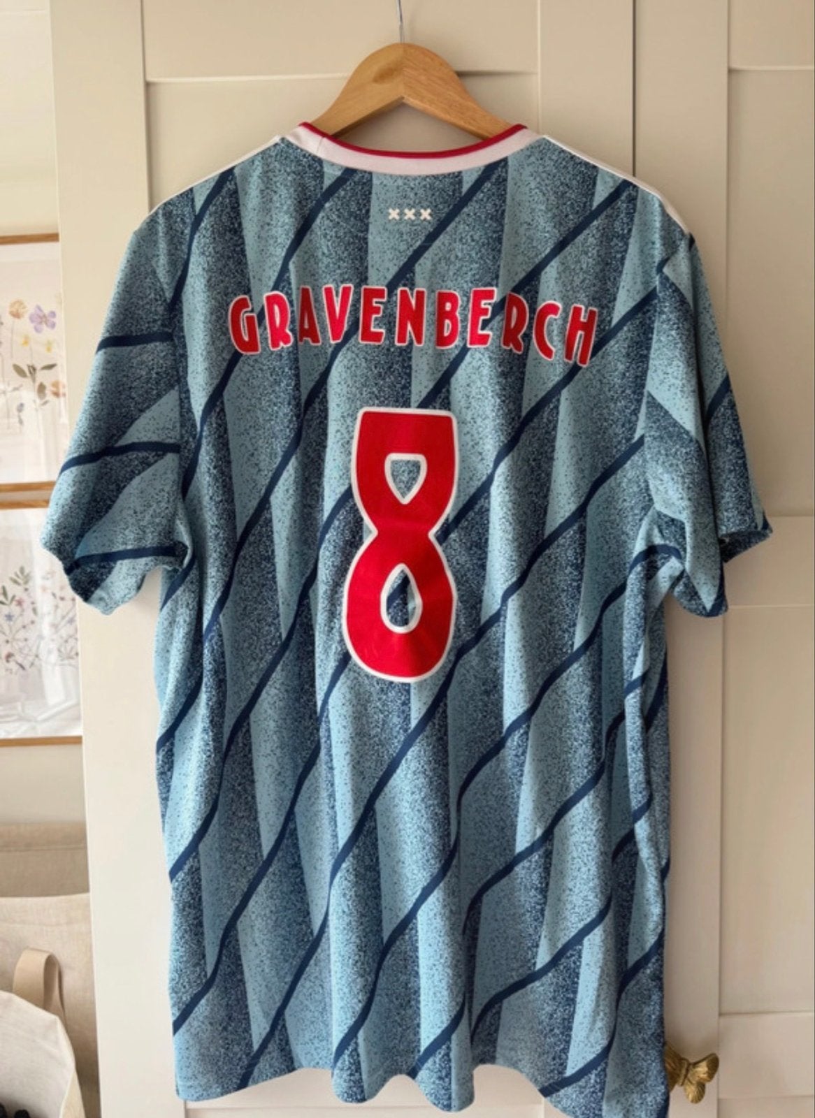 Ajax uitshirt 2021-2022 Gravenberch #8 - Maat 2XL, Sport en Fitness, Groter dan maat XL, Verzenden, Nieuw, Shirt