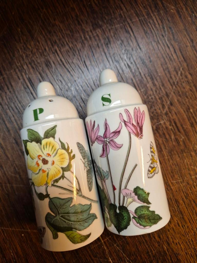 PORTMEIRION, Botanic Garden, peper en zoutstel, bieden, Overige typen, Ophalen of Verzenden, Zo goed als nieuw, Overige stijlen