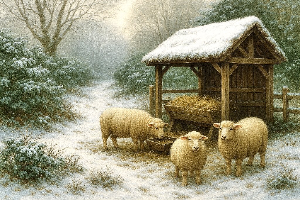 Borduurpatroon: Schapen in de winter, Zwolle, Patroon, Verzenden, Eindeloos Borduren