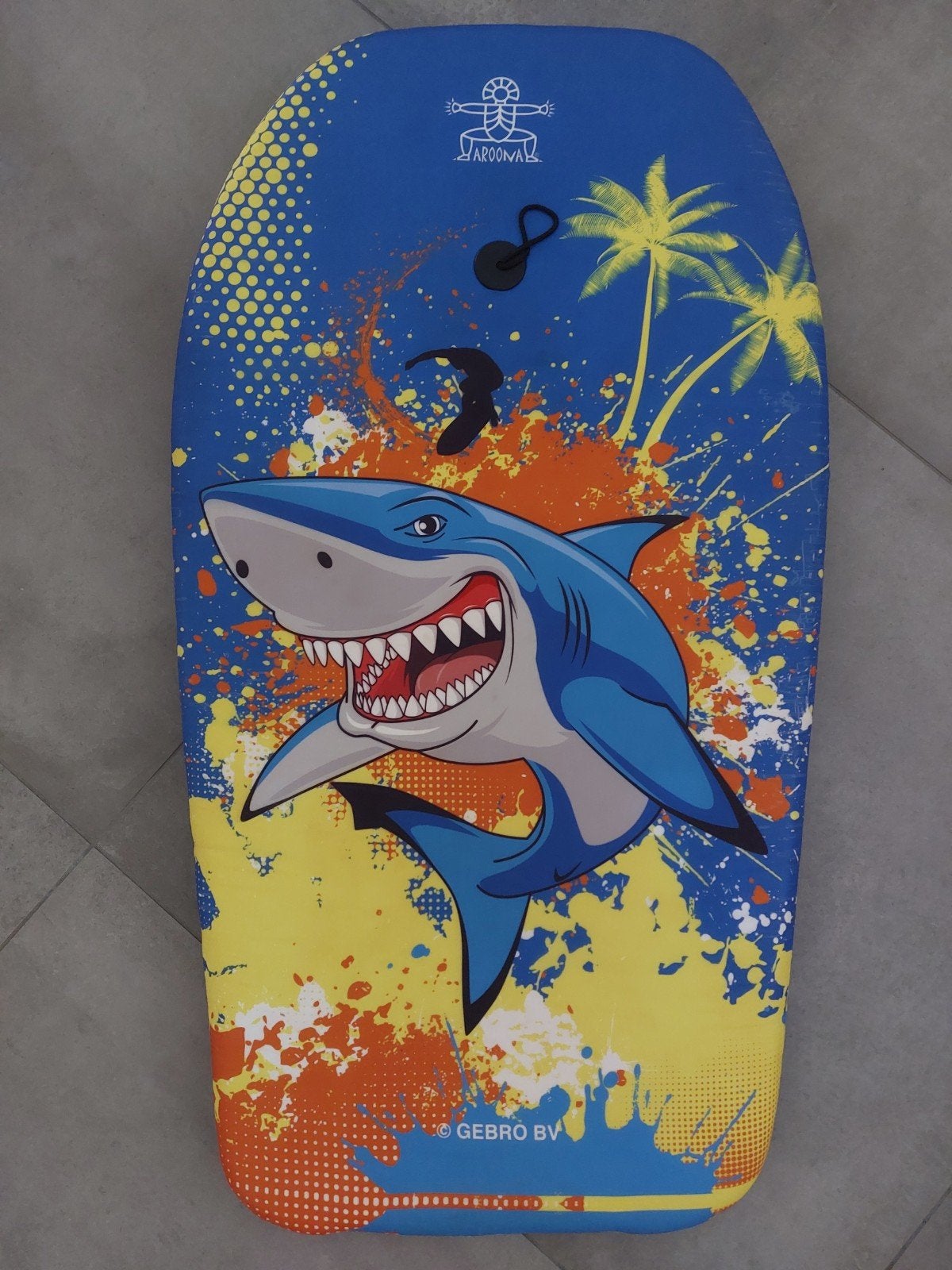 Bodyboard met haai-design en koord, Watersport en Boten, Golfsurfen, Ophalen of Verzenden, Zo goed als nieuw, Overige typen