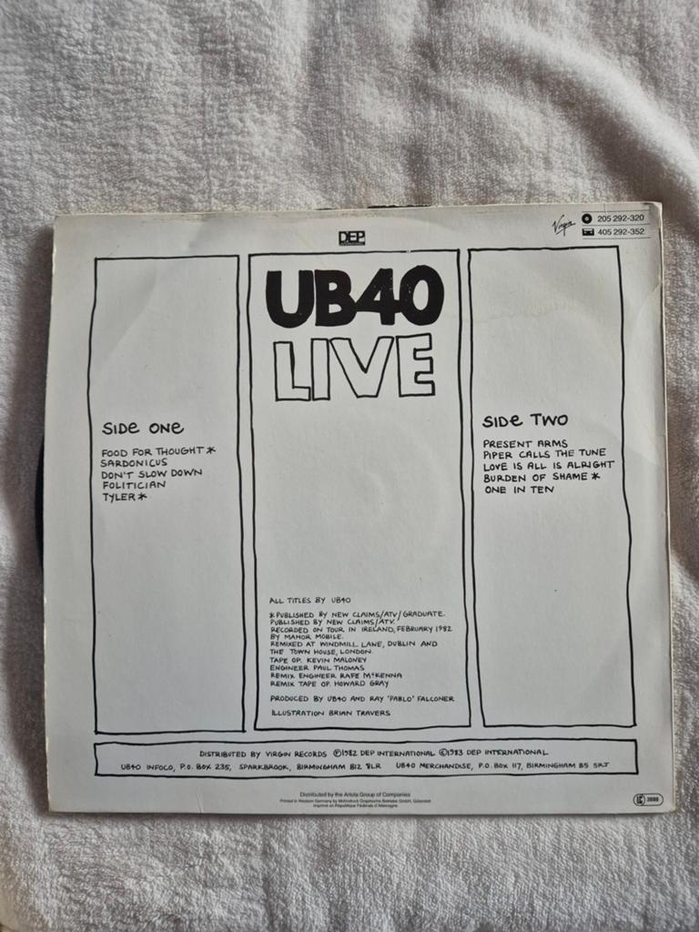UB40 Live - Vintage Vinyl Single (1982), Ophalen of Verzenden, Gebruikt, 7 inch