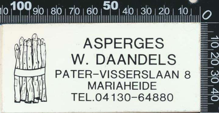 Sticker: Daandels Asperges - Mariaheide, Ophalen of Verzenden, Zo goed als nieuw, Bedrijf of Vereniging