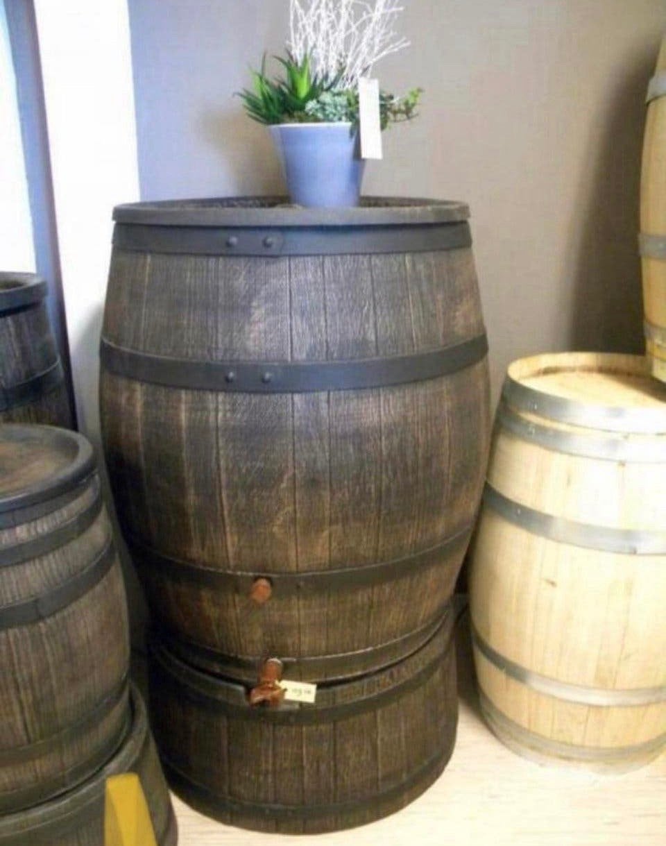 Kunststof regenton met ondervoet 240 liter, Ophalen, 150 liter of meer, Nieuw, Gg
