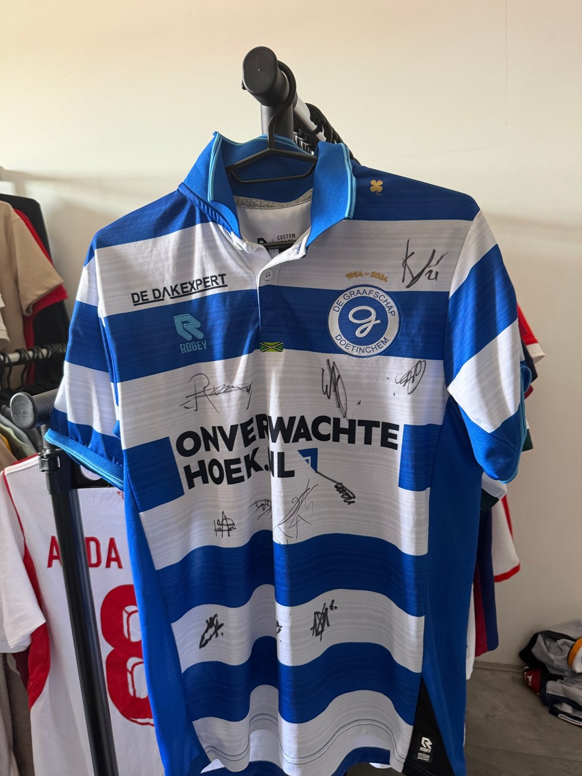 Gesigneerd De Graafschap shirt - Eerste 11, Kleding | Heren, Ophalen of Verzenden, Zo goed als nieuw, Blauw, Voetbal