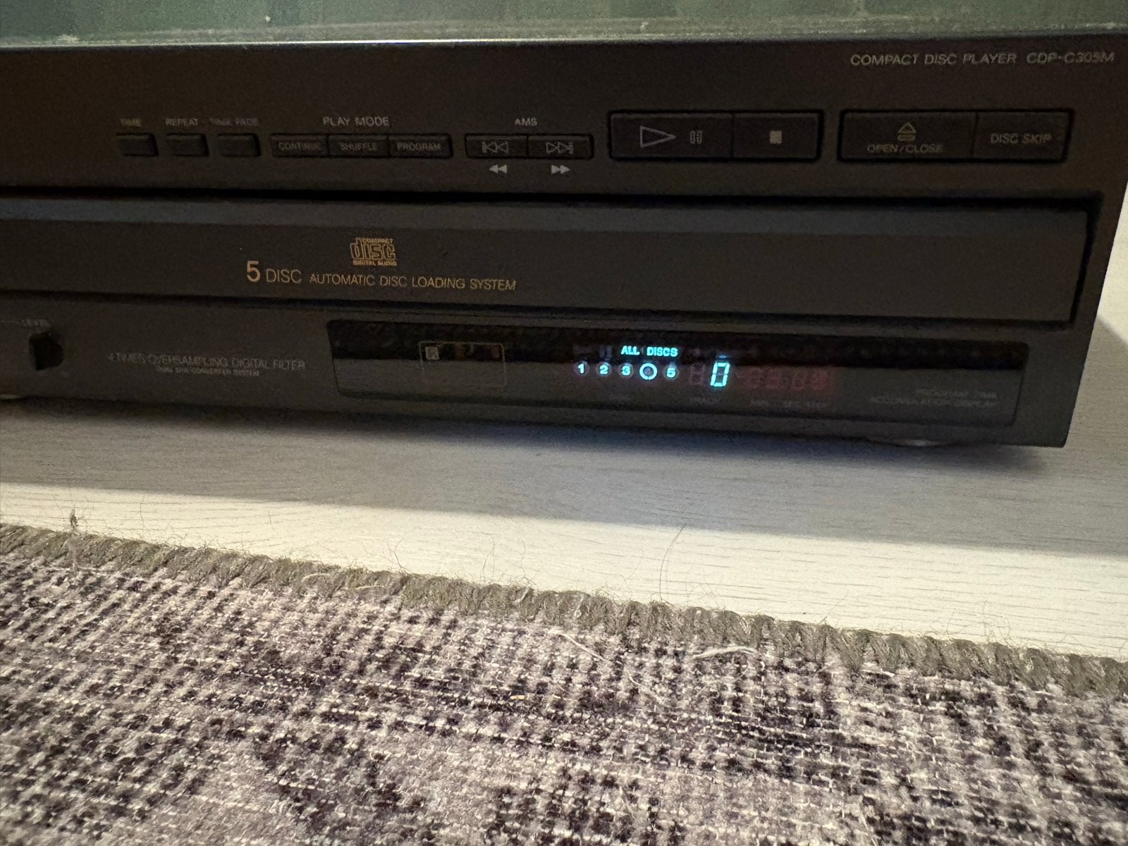 Sony CDP-C303M 5-disc CD-wisselaar met afstandsbediening, Ophalen, Gebruikt, Sony, Wisselaar