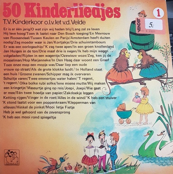 L.P. : 50 Kinderliedjes deel 1 - T.V. Kinderkoor., LP, Gebruikt, Overige genres, Ophalen of Verzenden