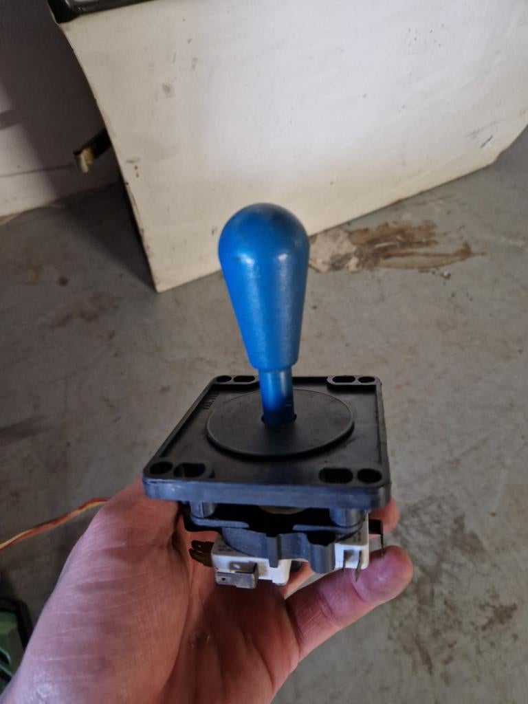 Blauwe Arcade Joystick - Retro Gaming Controller, Computers en Software, Joysticks, Ophalen of Verzenden, Gebruikt, Onbekend