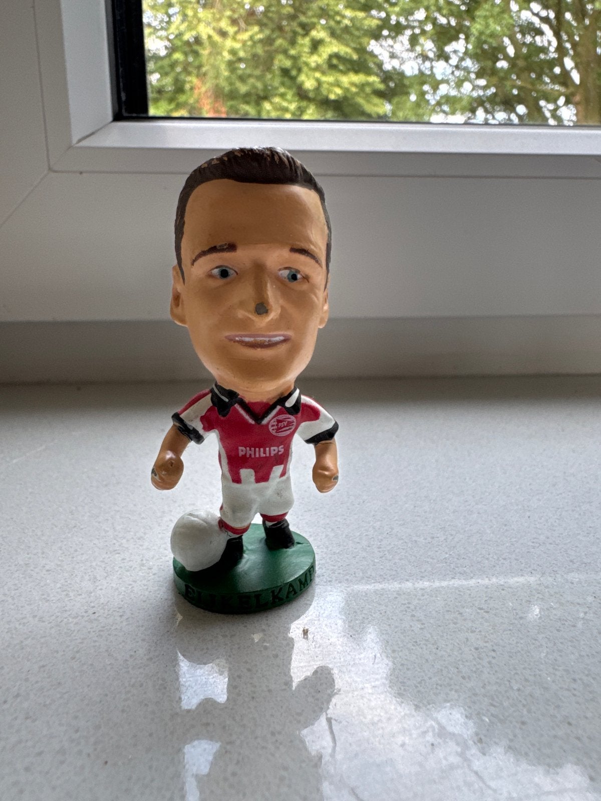 PSV Luc Nilis Bobblehead - Seizoen 1996/97, Verzamelen, Sportartikelen en Voetbal, Verzenden, Gebruikt, PSV, Beeldje of Poppetje
